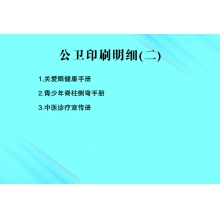 公卫印刷明细（二）