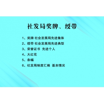 社发局奖牌　绶带