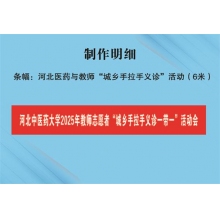 条幅 河北医药与教师“城乡手拉手义诊”活动